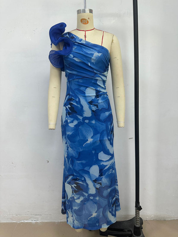 Stacey B's Slim Fit Sleeveless Three-Dimensional Flower Sexy Dress
