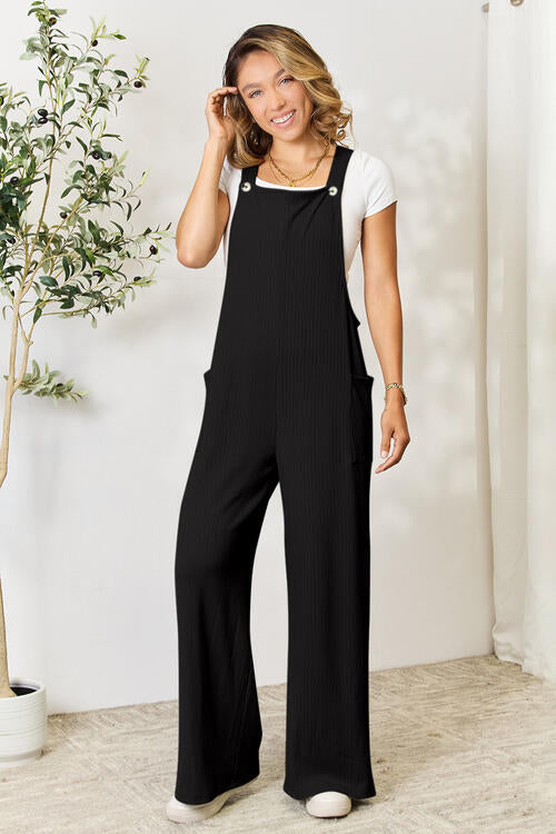 Stacey B's Double Take Full Size Wide Strap Overall with Pockets