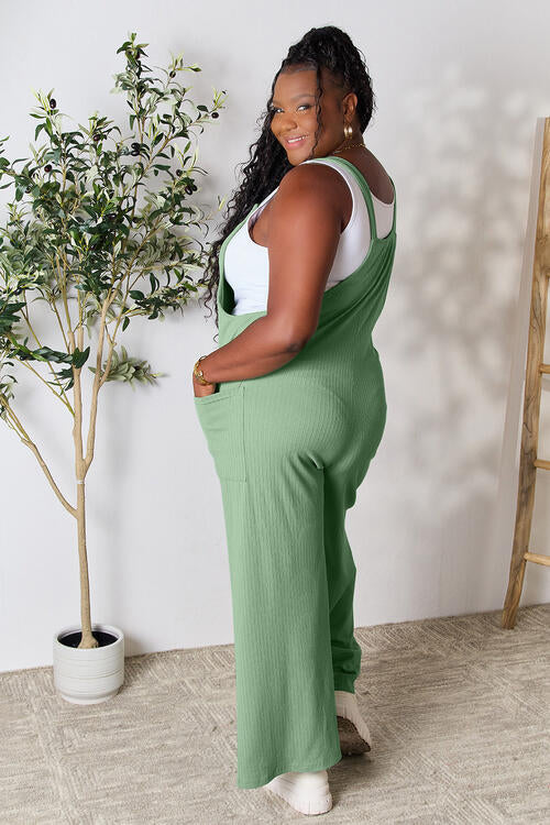 Stacey B's Double Take Full Size Wide Strap Overall with Pockets