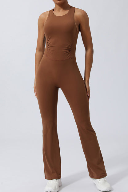 Stacey B's Crisscross Wide Strap Sleeveless Jumpsuit