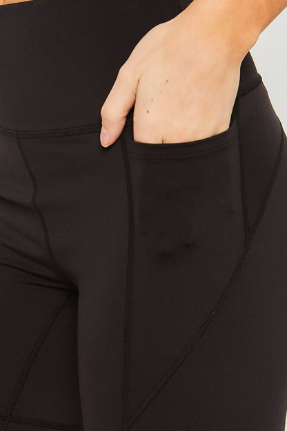 Stacey B's Love Tree High Waist Seam Detail Active Shorts