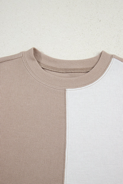 Stacey B's Jet Stream Textured Colorblock Patchwork Tee and Shorts Set