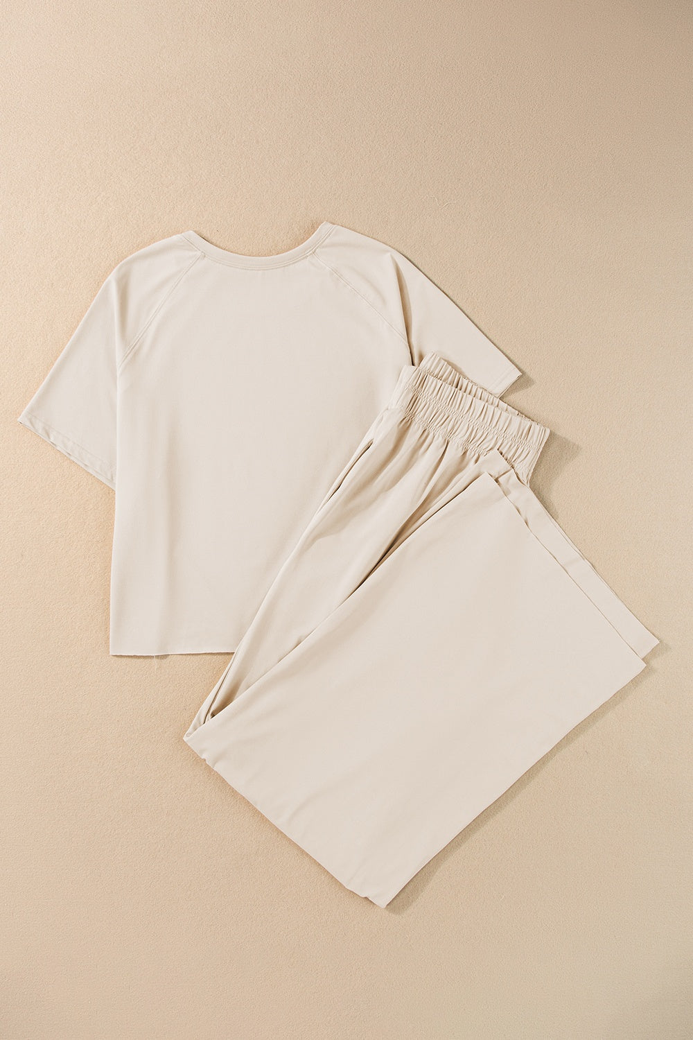 Stacey B's Round Neck Short Sleeve Top and Pants Set