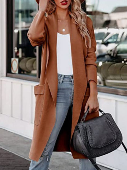Stacey B's Open Front Dropped Shoulder Outerwear