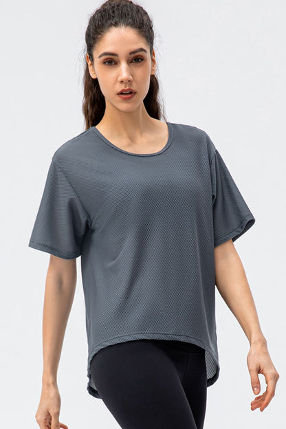 Stacey B's Round Neck Short Sleeve Active Tee