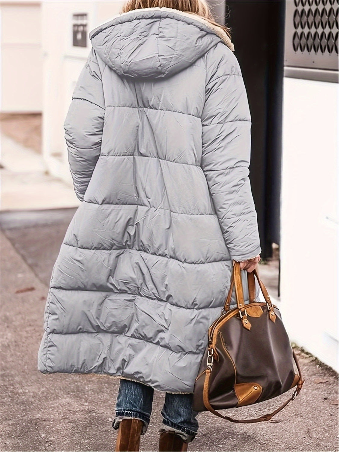 Stacey B's Zip Up Sherpa Hooded Coat