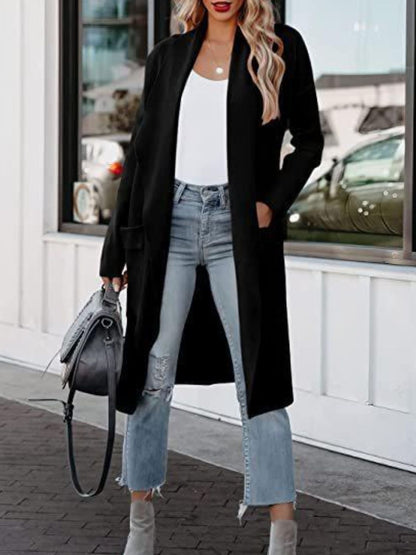 Stacey B's Open Front Dropped Shoulder Outerwear