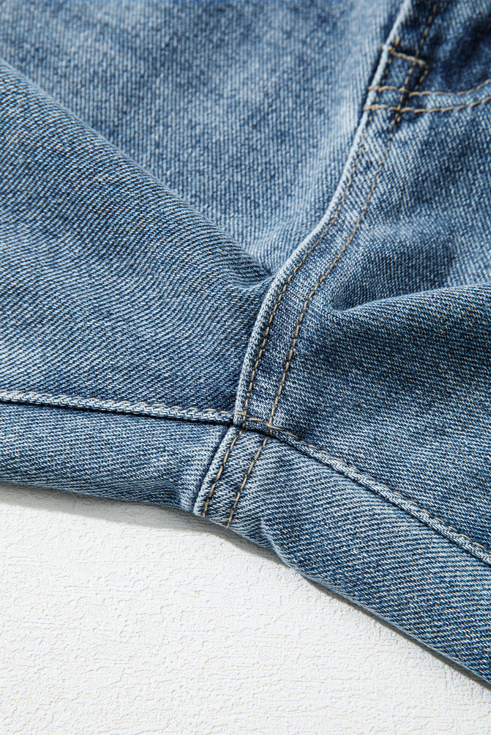 Stacey B's Dusk Blue Embroidered Cropped Wide Leg High Waist Jeans