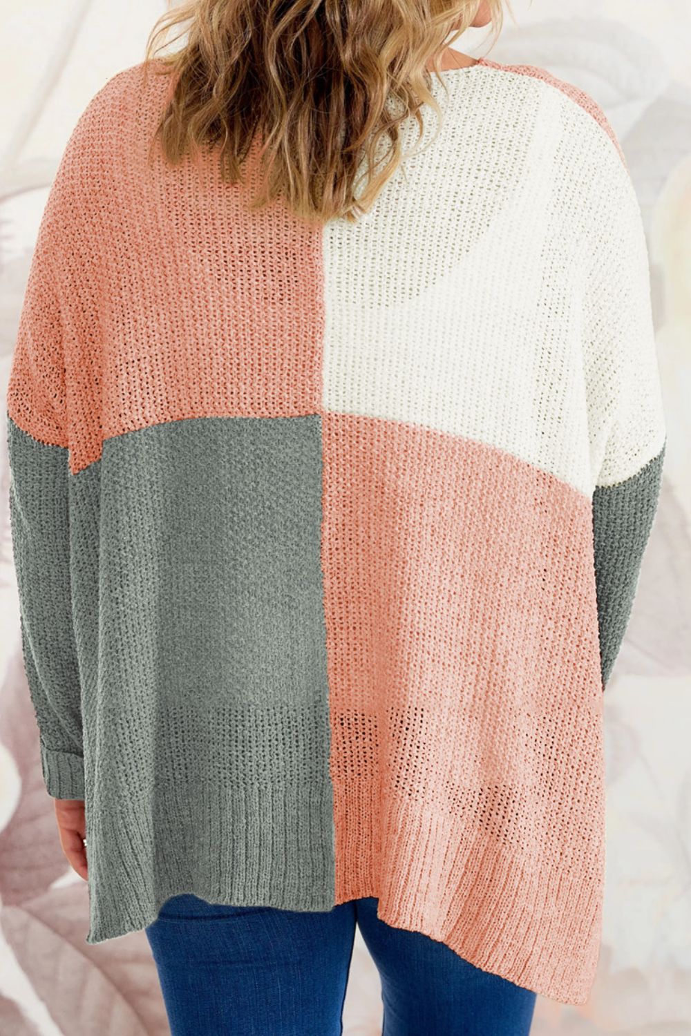 Stacey B's Color Block Round Neck Sweater