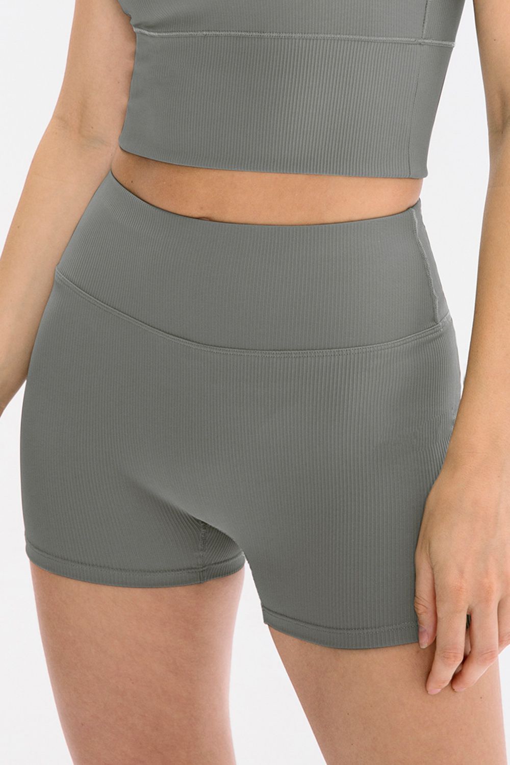 Stacey B's Slim Fit Wide Waistband Sports Shorts