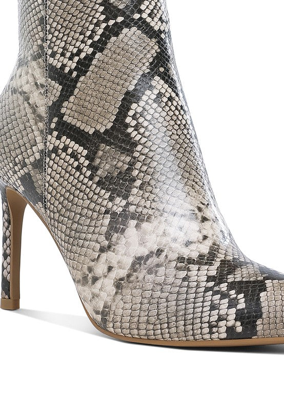 Stacey B's Tatria Textured Stiletto Heel Ankle Boots