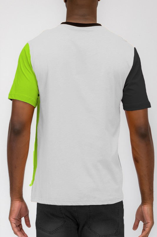 Stacey B's  Mens Color Block T Shirt