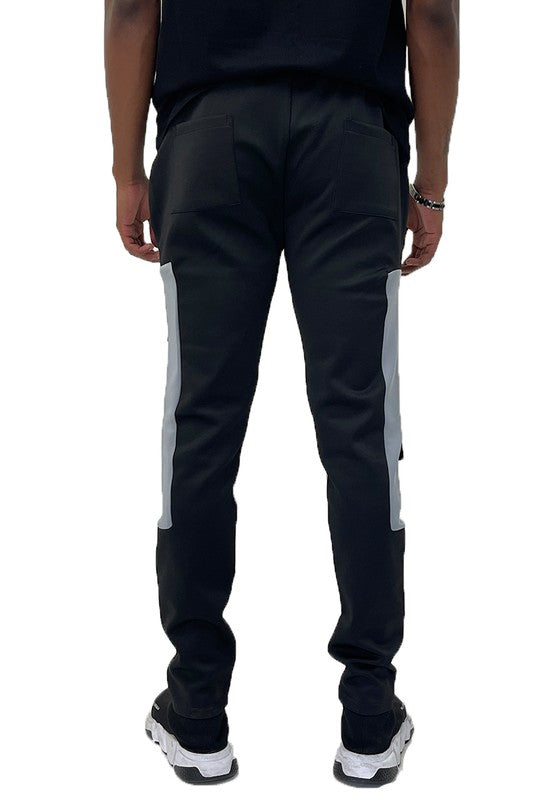 Stacey B's Square Block Track Pants - Grey