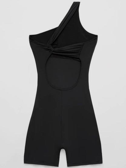 Stacey B's Single Shoulder Active Romper