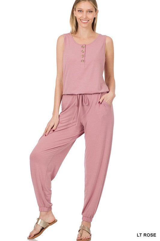 Stacey B's Sleeveless Jogger Jumpsuit