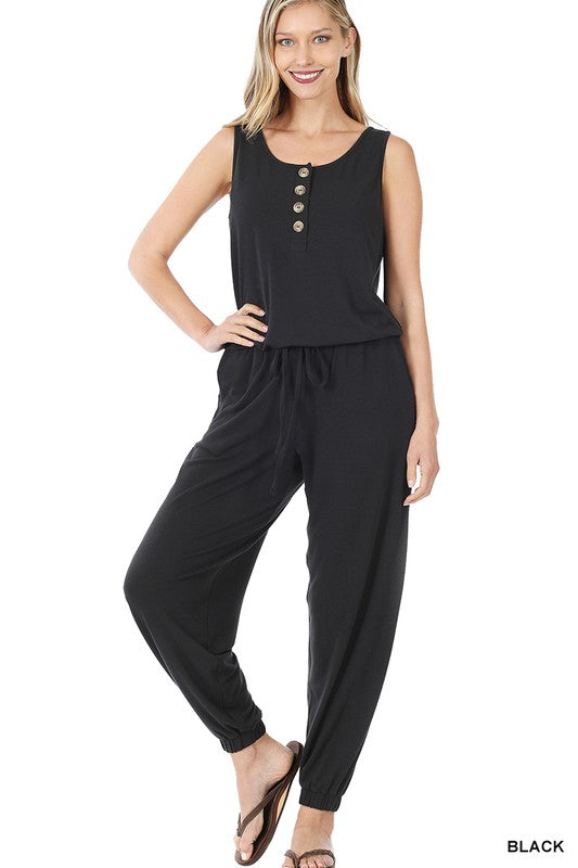 Stacey B's Sleeveless Jogger Jumpsuit