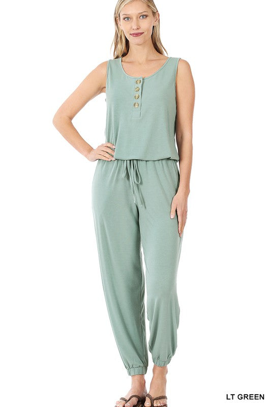 Stacey B's Sleeveless Jogger Jumpsuit