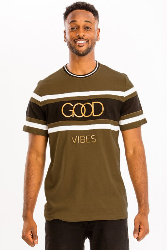 Stacey B's Good Vibes 3D Design Print Gold Foil