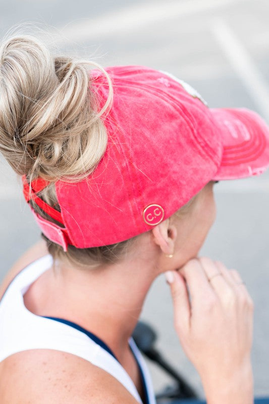 Stacey B's Criss-Cross Cap w/ Buttons