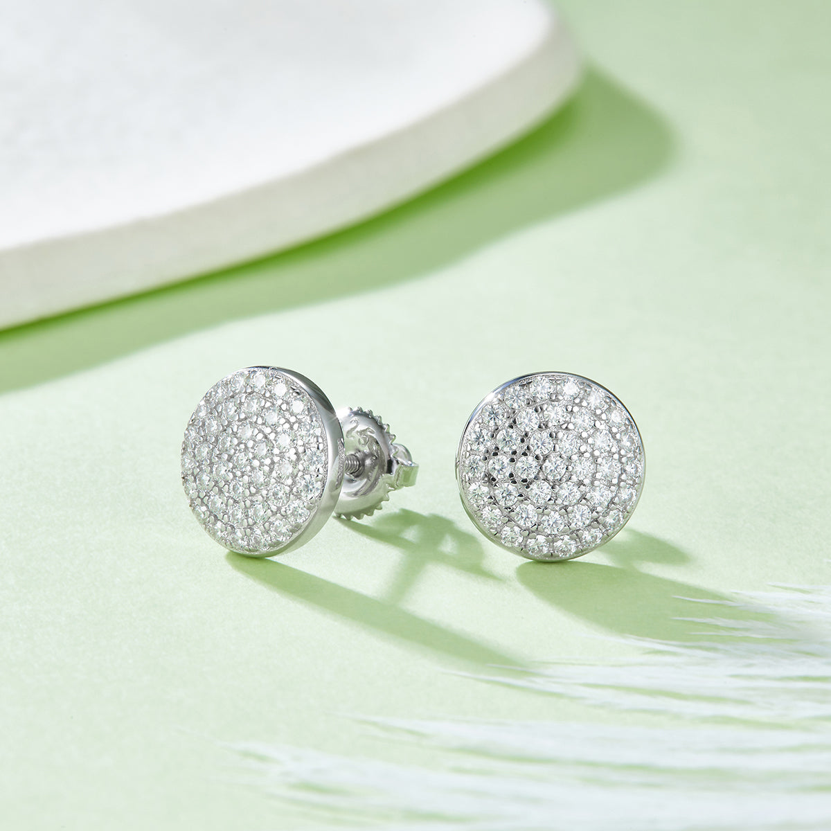 Stacey B's Moissanite 925 Sterling Silver Earrings