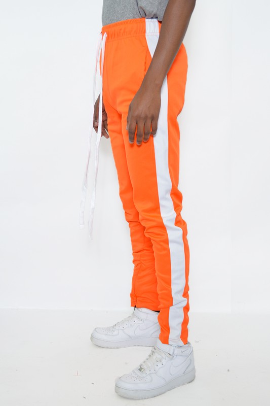 Stacey B's Slim Fit Single Stripe Track Pants