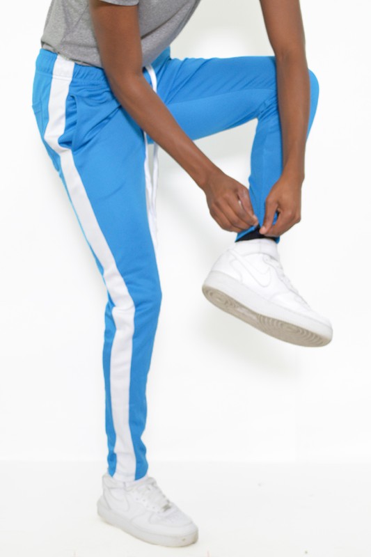 Stacey B's Slim Fit Single Stripe Track Pant