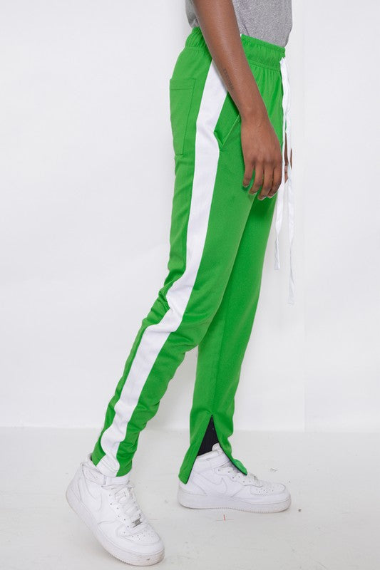 Stacey B's Slim Fit Single Stripe Track Pant