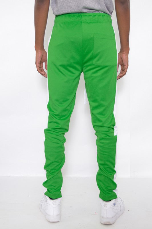 Stacey B's Slim Fit Single Stripe Track Pant