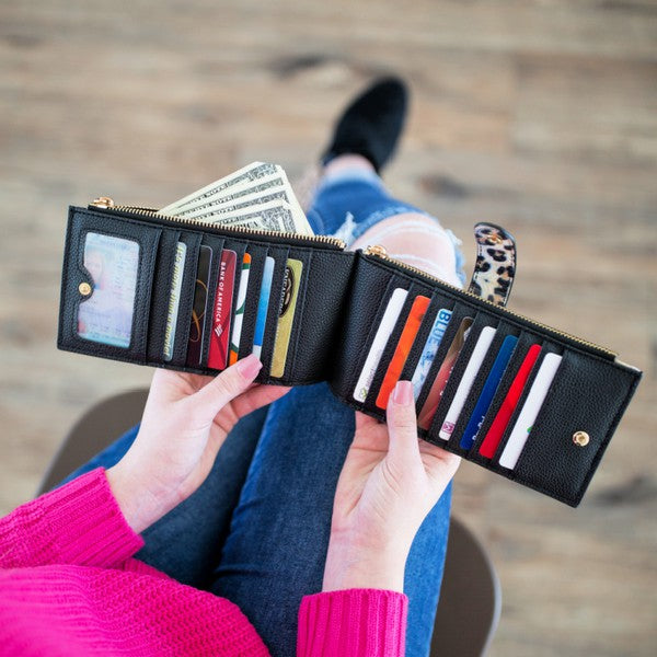 Stacey B's Slim Credit Card Zipper Wallet