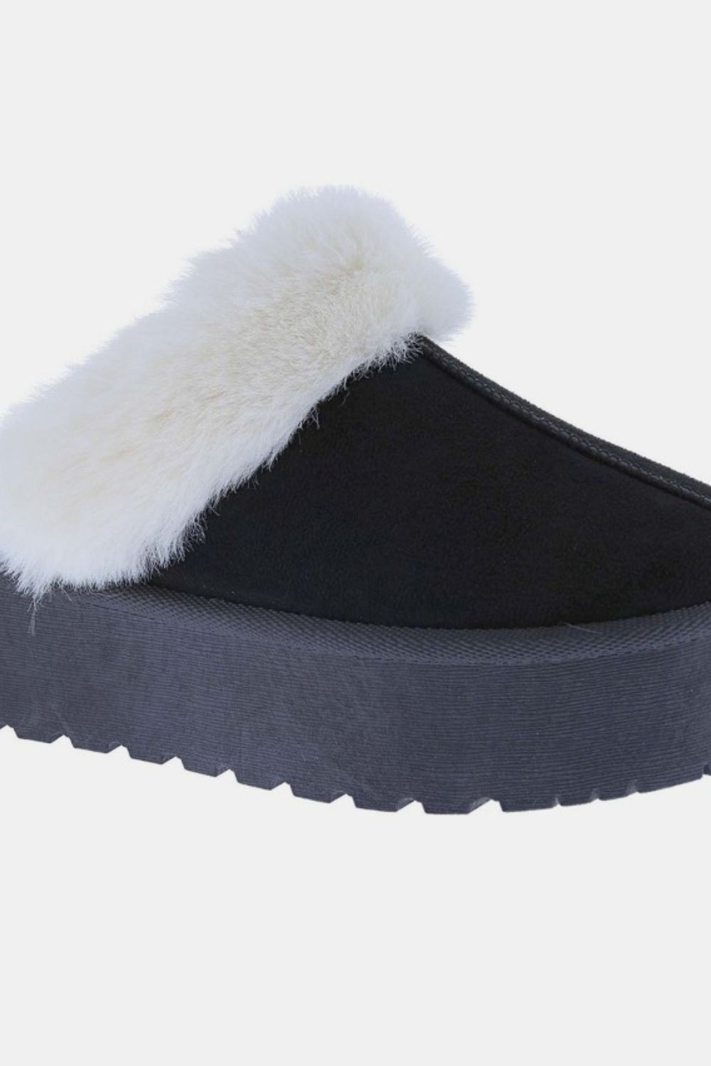 Stacey B's Weeboo Thick Bottom Fur Trim Snow Slippers