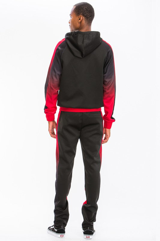 Stacey B's Black Red Full Zip Ombre Track Suit