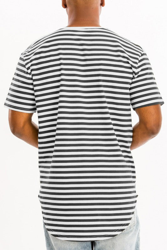 Stacey B's Striped Elongated T-Shirt