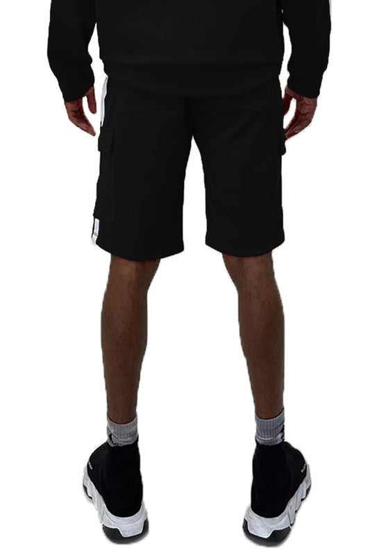 Stacey B's Two Stripe Cargo Pouch Shorts