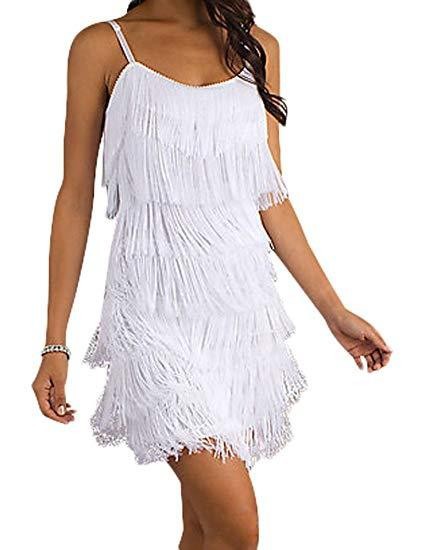 Stacey B's Women Short All - Over Fringe Flapper Dress