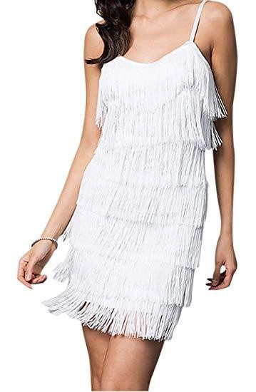 Stacey B's Women Short All - Over Fringe Flapper Dress