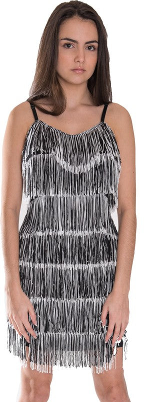 Stacey B's Women Short All - Over Fringe Flapper Dress