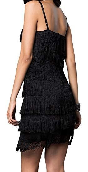 Stacey B's Women Short All - Over Fringe Flapper Dress