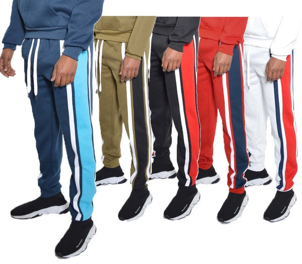 Stacey B's 3 Stripe Color Block  Sweat Pants