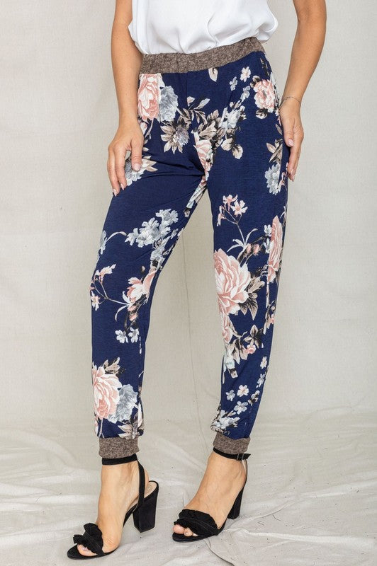 Stacey B's  Rose Print Jogger