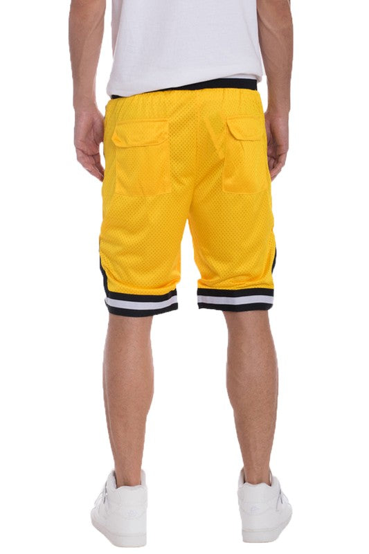 Stacey B's Striped Band Solid Basketball Shorts