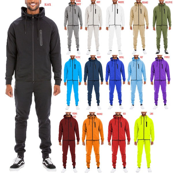 Stacey B's Mens Full Zip Sweat Pant Sweat Set