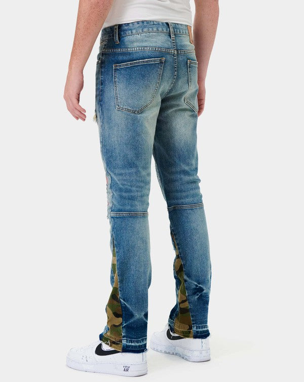 Stacey B's Heavy Rip & Repair Slim Straight Denim