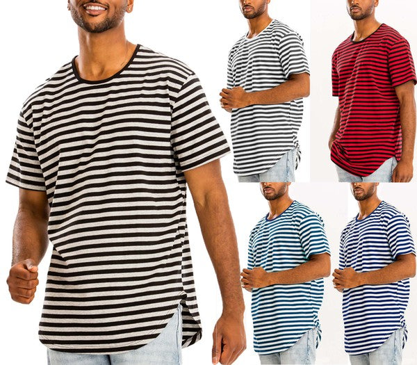 Stacey B's Striped Elongated T-Shirt