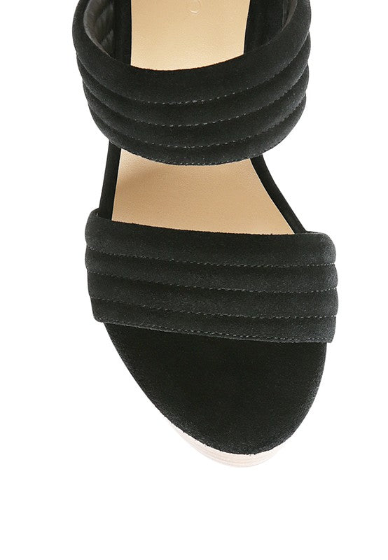 Stacey B's Mille Feux Suede Slip-On Block Heeled Sandal