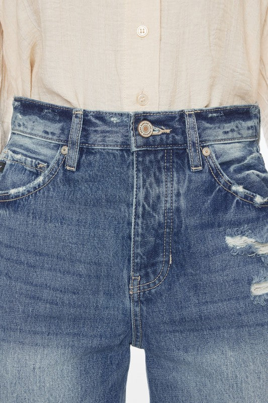 Stacey B's Ultra High-Rise Distressed 90s Flare