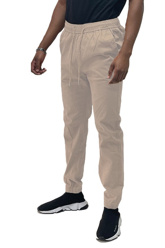 Stacey B's  Mens Solid Stretch Cargo Jogger