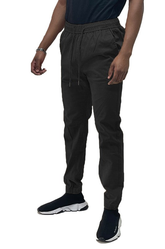 Stacey B's  Mens Solid Stretch Cargo Jogger