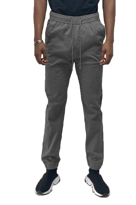 Stacey B's  Mens Solid Stretch Cargo Jogger