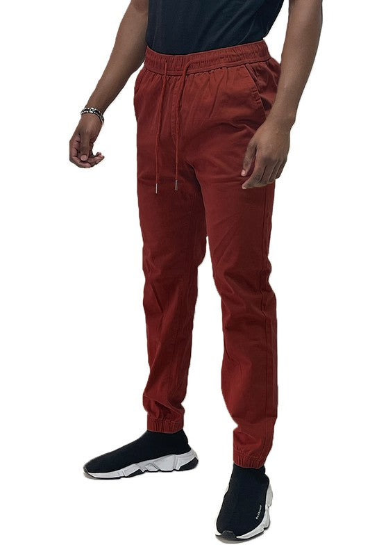 Stacey B's  Mens Solid Stretch Cargo Jogger