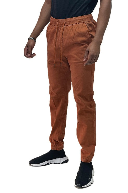 Stacey B's  Mens Solid Stretch Cargo Jogger